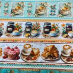 Barra cake e chávenas 100% algodão