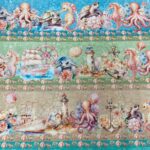 Barra Animais Marinhos 100% algodão