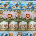 Barra Animais na Praia 100% algodão