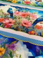 Barra Borboletas, Pássaros e Flores 100% algodão - Image 2