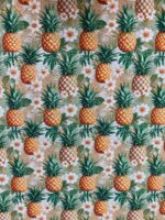 Tecido de Algodão Estampado - Abacaxi