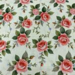 Tecido de Algodão Estampado - Rosas