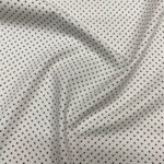Tecido Poppy Branco com pintinhas preta