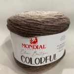 Lã Mondial Colorful Castanha