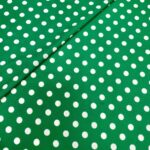 Crepe Estampado Verde com Bolinhas