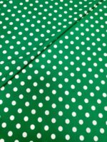 Crepe Estampado Verde com Bolinhas
