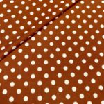 Crepe Estampado Terracota com Bolinhas