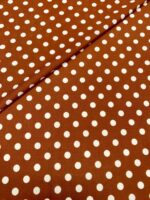 Crepe Estampado Terracota com Bolinhas