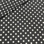 Crepe Estampado Preto com Bolinhas