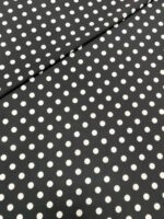 Crepe Estampado Preto com Bolinhas