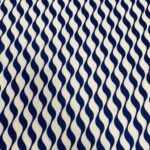 Crepe Estampado Ondulado Azul Marinho