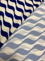 Crepe Estampado Ondulado Azul Marinho - Image 2