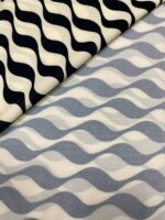 Crepe Estampado Ondulado Preto - Image 2
