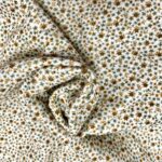 Mousseline flores pequenas verde