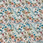 Tecido Floral com Pássaros
