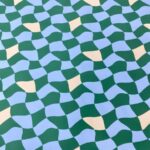 Tela Impermeável Estampa Quadriculadas Verdee Azul