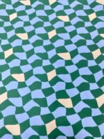 Tela Impermeável Estampa Quadriculadas Verdee Azul