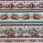 Tecido Eva Eva - Barrado Flores e Borboletas